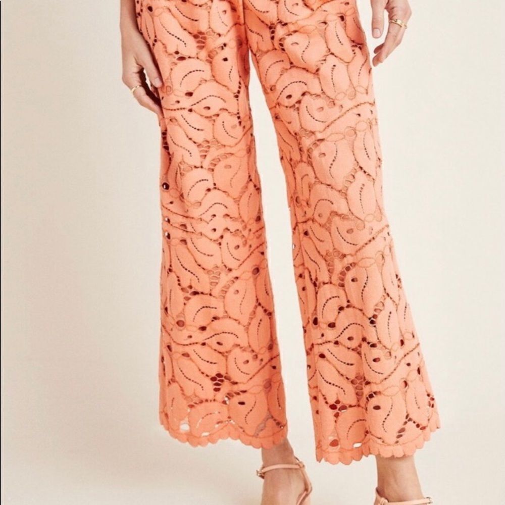 NWT Anthropologie  Dolly Lace Trousers Size 6.